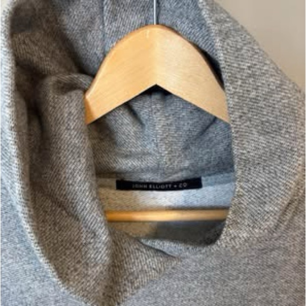 John Elliott + Co Men’s Rue Hoodie in Dark Grey - Picture 4 of 8